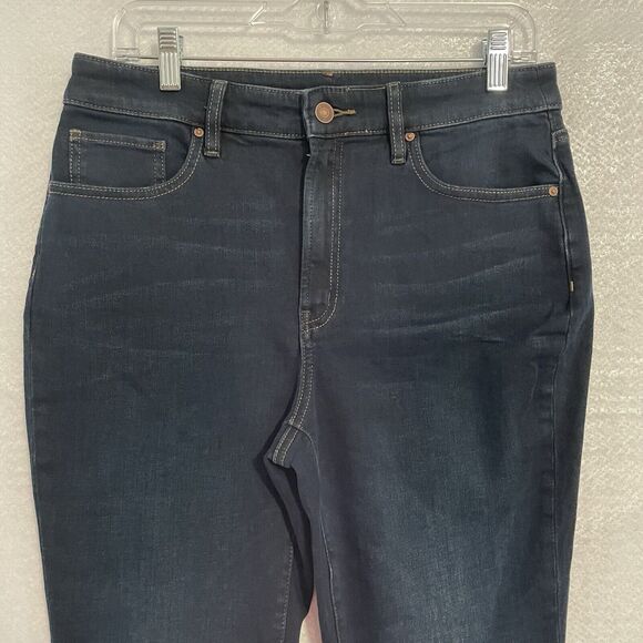 Chico’s Jeans Size 0.5 S/6 Blue Dark Wash HIGH RISE SLIM BOOT Stretch Denim - Picture 3 of 8